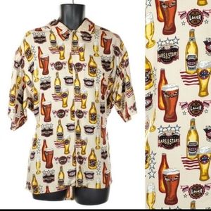 CROFT & BARROW Beer Shirt Button Down Short Sleeve